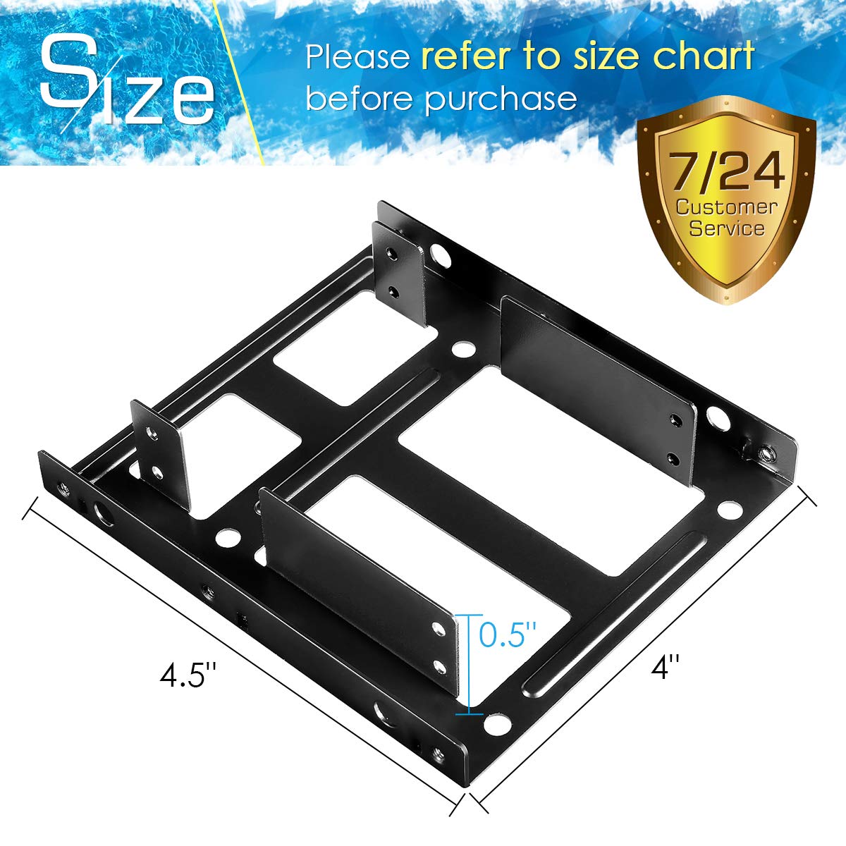 WW162 2 x 2.5 Inch SSD to 3.5 Inch Internal Hard Disk Drive Mounting