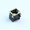 RJ45 horizontal connector, network interface, 8P8C socket, no indicator lights, half-shielded