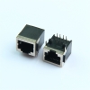 RJ45 horizontal connector, network interface, 8P8C socket, no indicator lights, half-shielded