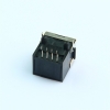RJ45 horizontal connector, network interface, 8P8C socket, no indicator lights, half-shielded