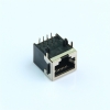 RJ45 horizontal connector, network interface, 8P8C socket, no indicator lights, half-shielded