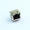 RJ45 horizontal connector, network cable interface, 8P8C shielded with indicator light