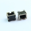 Ultra-thin RJ45 network connector with built-in light, spring-loaded 8P8C crystal plug socket