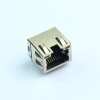 Ultra-thin RJ45 network connector with built-in light, spring-loaded 8P8C crystal plug socket