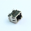 Ultra-thin RJ45 network connector with built-in light, spring-loaded 8P8C crystal plug socket
