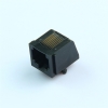 RJ45 connector, angled 45 degrees, 8P8C network cable interface, network socket, no indicator lights, all-plastic