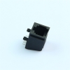 RJ45 connector, angled 45 degrees, 8P8C network cable interface, network socket, no indicator lights, all-plastic