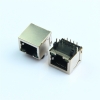 RJ45 female connector network port Ethernet interface 10P8C network socket with indicator light and shielding