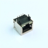 RJ45 female connector network port Ethernet interface 10P8C network socket with indicator light and shielding