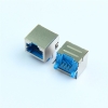 RJ45网口母座8P8C带屏蔽连接器接口无灯以太网络座子母头