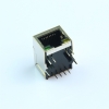RJ45 horizontal connector with light, spring-loaded network cable interface, 8P8C crystal socket