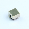 RJ45 through-hole connector socket without indicator lights, DIP type, female header, H8.6, fully enclosed Ethernet socket
