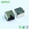 RJ45连接器母座网口全贴SMT超薄H10.7卧式接口8P8C以太网水晶头络座子母头