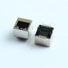 RJ45立式180度贴片带灯超薄H12.9连接器网络网线接口8P8C母座子