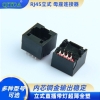 RJ45网口立式插板DIP无灯全塑超薄H12.9连接器网线接口8P8C网络座子