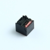 RJ45网口立式插板DIP无灯全塑超薄H12.9连接器网线接口8P8C网络座子