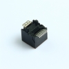 RJ45网口全塑贴片SMT带灯带柱超薄H12.9连接器网线接口8P8C网络座子