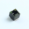 RJ45网口全塑贴片SMT带灯带柱超薄H12.9连接器网线接口8P8C网络座子