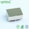 RJ45百兆网口连接器双口带变压器滤波器10P8C带灯以太网络母座子