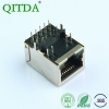 RJ45网口连接器10P10C带千兆滤波器变压器带灯带弹带POE以太网集成网络座子