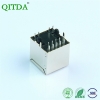 rj45千兆网口带滤波器变压器集成立式直插带灯连接器网络座子接口