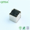 rj45千兆网口带滤波器变压器集成立式直插带灯连接器网络座子接口