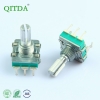 EC16S encoder with a push-button switch, 360-degree rotation, metal bushing,梅花轴 (camshaft), length 20KC pulse encoder manufacturer