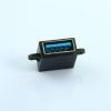 USB3.0 TYPE A防水母座立式180度9针DIP防水接口连接器IP67