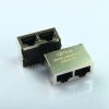 RJ45百兆网口连接器双口带变压器滤波器10P8C带灯以太网络母座子