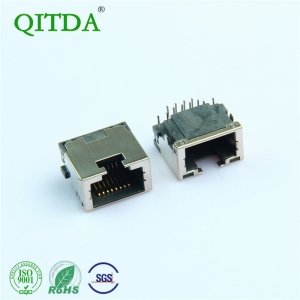RJ45网口沉板式母座连接器DIP超薄H7.2无灯接口以太网络座子