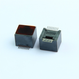 RJ45立式H12.9贴片SMT全塑网口连接器网线接口网络水晶头座子