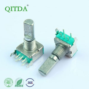 EC11增量式音响编码器脉冲编码器小型增量式编码器卧式带开关编码器D型