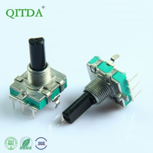EC16 encoder manufacturer without switch plastic handle long metal sleeve 360 ​​degree rotation stepless 24 pulses 24 positioning