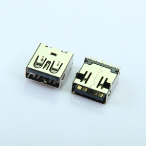 USB3.1 连接器TYPE A母座连接器SMT短体10G Gen2屏蔽接口座子母头