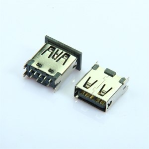 USB3.1 3.0TYPE A连接器母座10G GEN2立式180度DIP接口座子母头