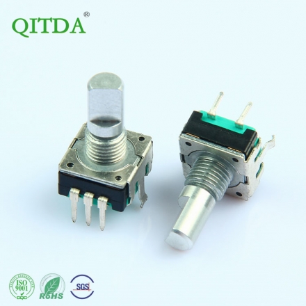 EC12 EC Encoder 360-degree High-Temperature Resistant Metal Half Shaft Without Switch 24-Pulse Car Audio Inverter LED Dimming Speed"