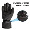 心之礼袖口防风电加热手套 骑行手套保暖 电加热手套跨境可定制滑雪徒步发热登山手套黑色S16