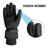 心之礼跨境袖口防风电加热手套 骑行手套保暖 滑雪徒步发热登山手套黑色s16