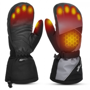 心之礼跨境防风抗寒滑雪手套加绒加厚电加热手套登山防滑防寒保暖手套
