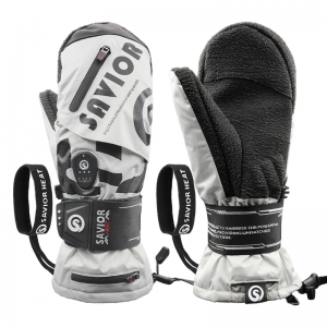 SAVIOR加热连指滑雪手套凯夫拉掌心3M新雪丽保暖防水APP控温冬季