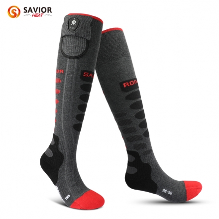 心之礼跨境冬季户外电加热袜子保暖发热袜电暖长筒袜锂电池男女发热保暖18QA