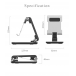 Aluminum Alloy Folding Desktop Mobile Phone Holder All Metal Enhanced Stability Portable Tablet Stand