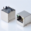 1X1带灯变压器RJ45插座 180度